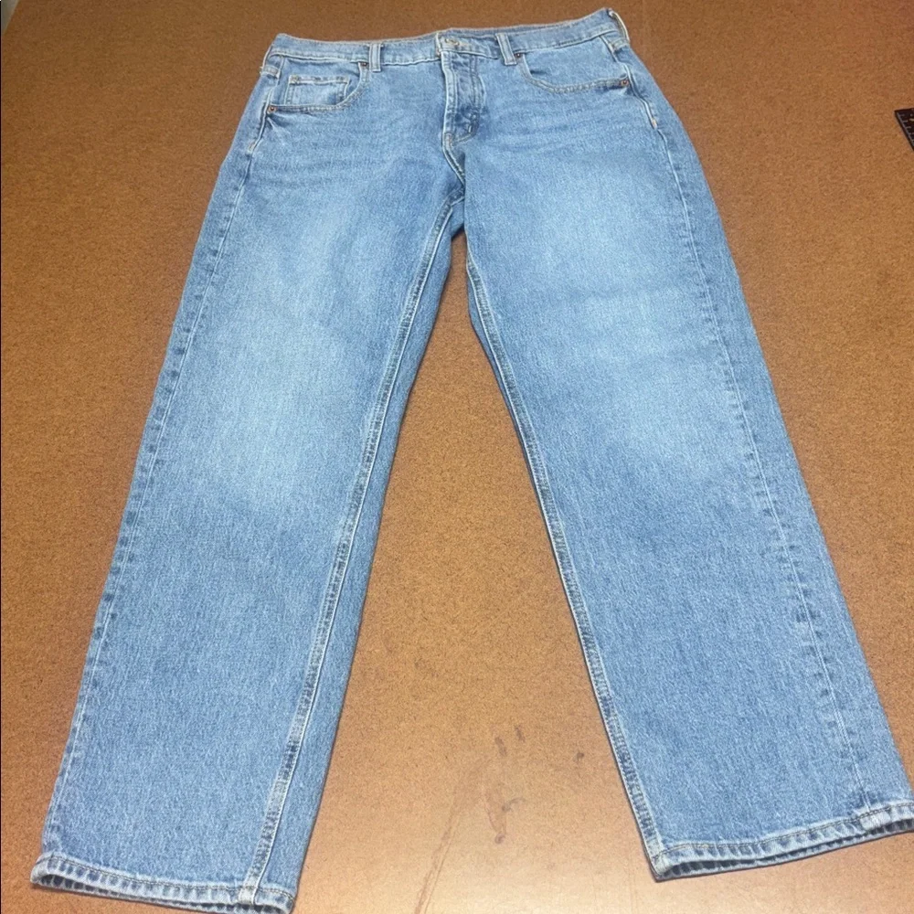 Old Navy Mid-Rise The Slouchy Straight Leg Button Fly Jeans 31x29